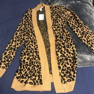 Cheetah print cardigan